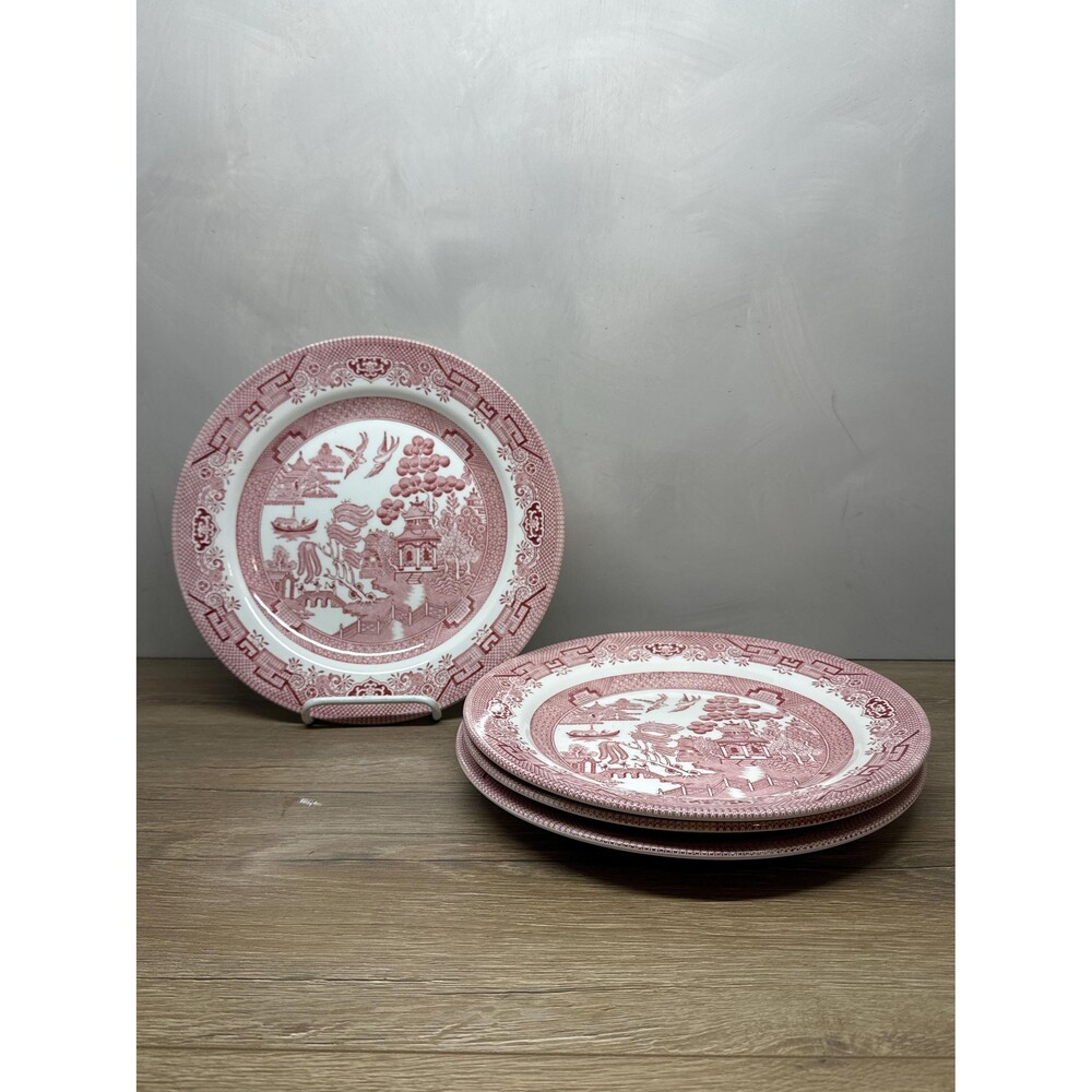 Vintage Churchill Rosa Pink Willow Dinner Plate 10.5 Inch Made in England